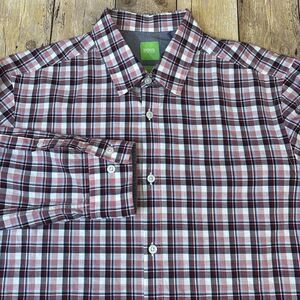 Hugo Boss Green Label Modern Fit Shirt Medium Long Sleeve Plaid